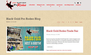 The Black Gold Rodeo homepage by INM of Edmonton has a link section to all the events available at the BGR