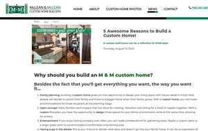 Blog page for McLean & McLean Custom Home Builders